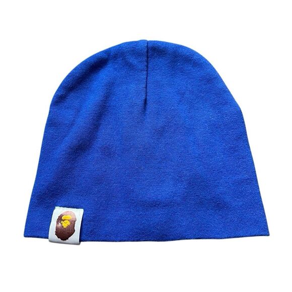 A Bathing Ape BAPE Royal Blue Baby Beanie Hat Y2K Streetwear - Picture 2 of 7